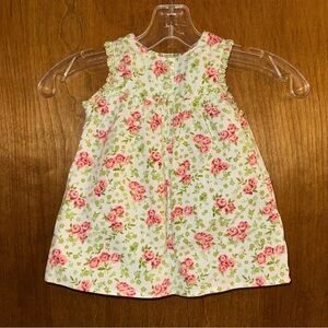 Vintage Floral Sleeveless Baby Dress